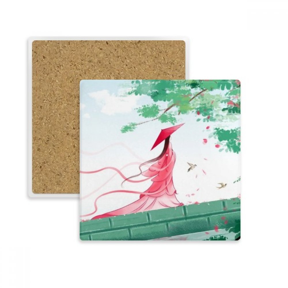 Dessous de Verre Aquarelle Style Chinois pour Tables de Salon Élégantes