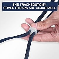 Vista 7 de Cubierta de estoma de cuello para traqueotomía, cubierta de laringectomía transpirable para cuidado de traqueotomía, suministros de cuidado