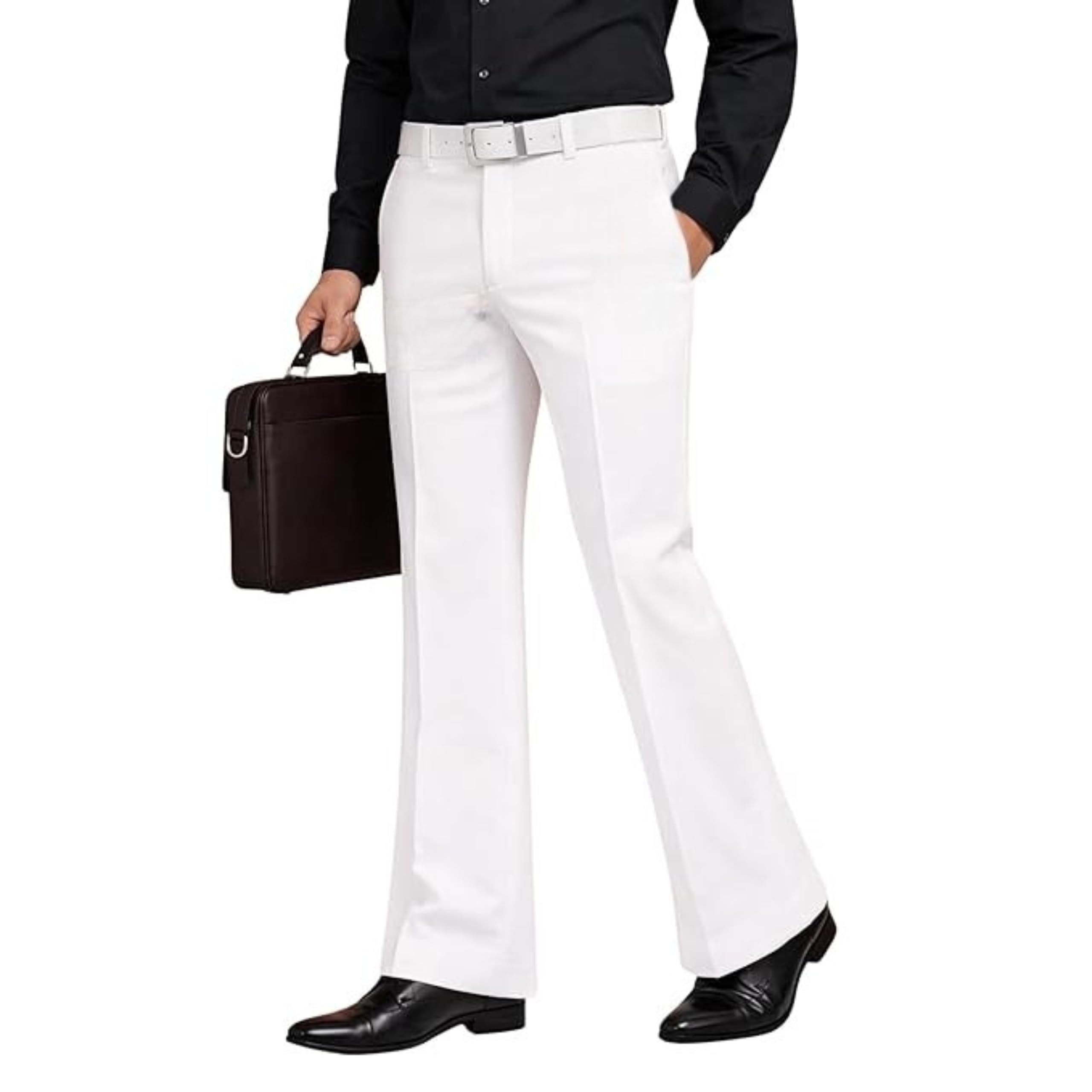 hiluba electric Men’s Classic Bell Bottom Office Wear Pants | Professional Formal Trousers | Comfortable Fit for Work and Office Use-picture-41