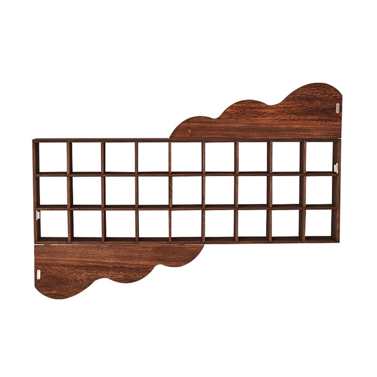 Étagère murale multicouche chinoise en bois massif, artisanat d'art pour service à thé premium