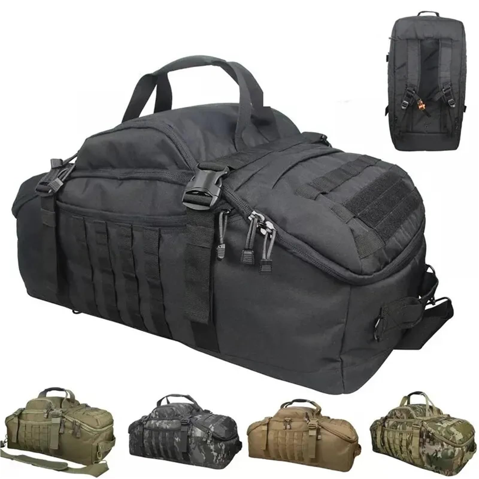 Sac De Voyage 1pc 60L 80L Camping Sacs à Dos Hommes Sac à Dos HikinAg Voyage Escalade Sac à Dos Sport Salle de Sport Sac polochon(XL Black)