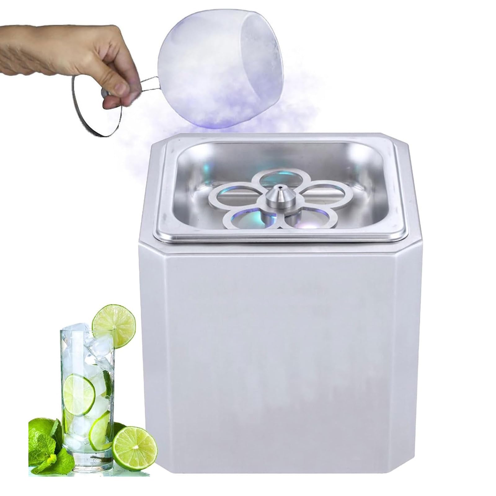 LQQYJSM Glass Chiller CO2 Froster for Instant Drink Cooling -45°C Instant Cooling Drink Stainless Steel Chiller in 6 Seconds, for Cocktails, Beer, and Wine Perfect for Quick Beverage Cooling