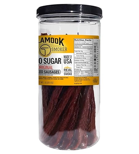 Vista 18 de Tillamook Country Smoker - Salchichas ahumadas con madera dura auténtica, carne de res original, tarro alto de 15.2 onzas, 20