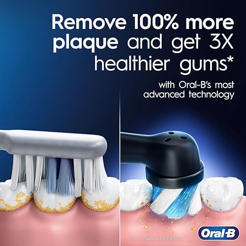 Miniatura 3 de Oral-B iO Series 7 Cepillo de dientes eléctrico con 2 cabezales de cepillo de repuesto, ónix negro