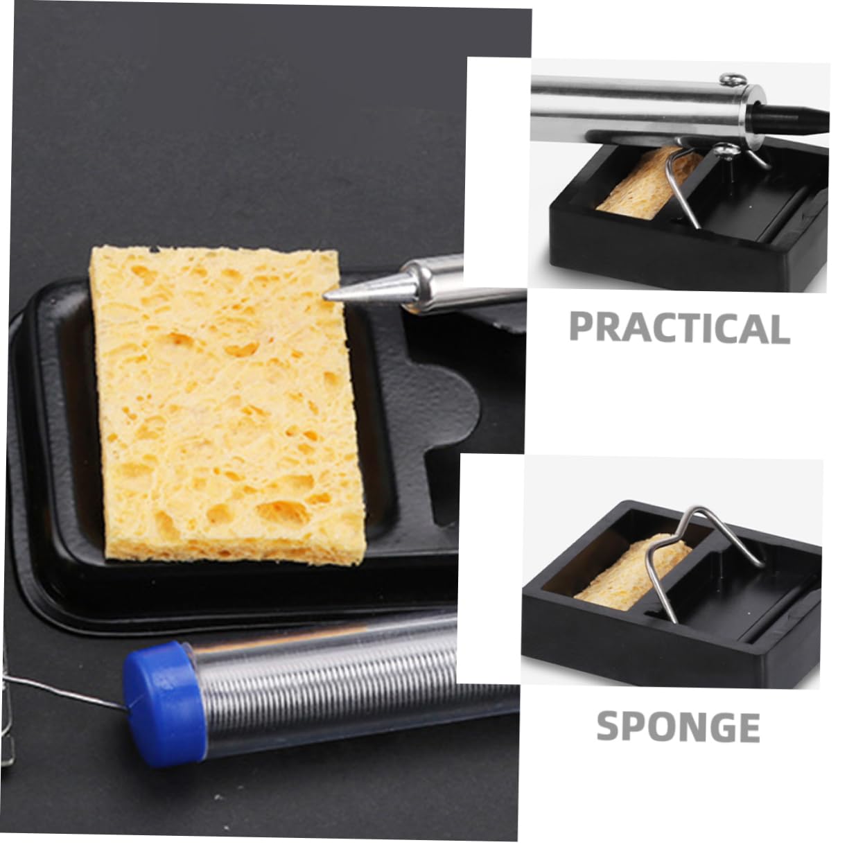 STOBAZA 50pcs Soldering Iron Cleaning Foam Scrub Cleaner Cleaning Sponges Solder Sponge Soldering Cleaning Solder Tip Cleaning Tools Soldering Iron Cleaning Kit Soldering Sponge