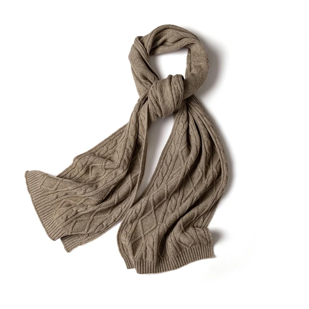 Sciarpa in cashmere invernale da uomo donna sciarpe da esterno in maglia tinta unita jacquard collo sciarpa avvolgente unisex