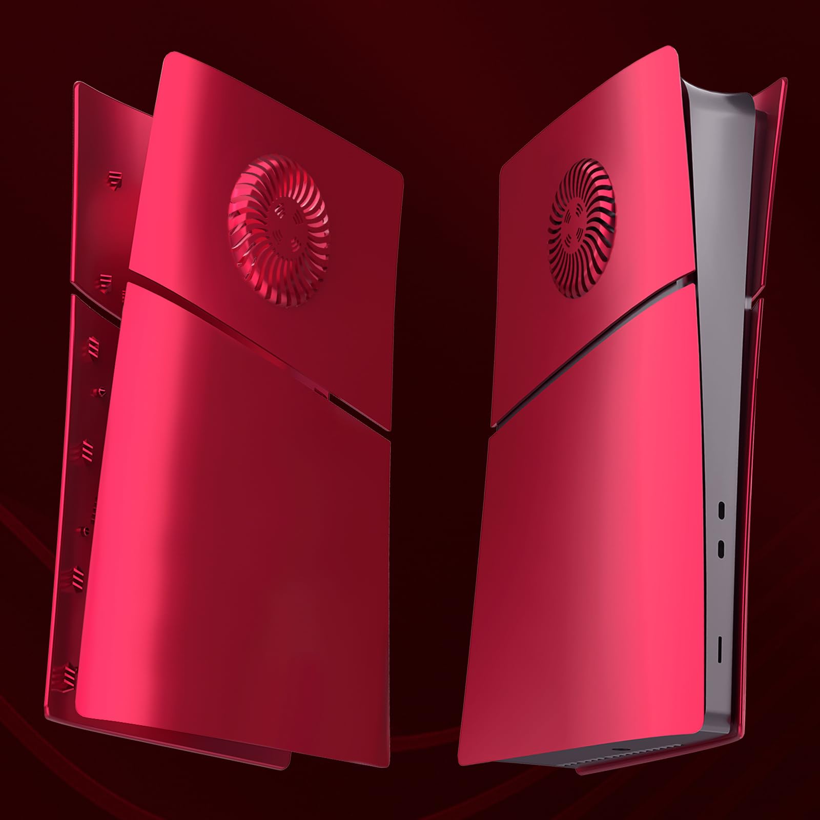 Façades pour PS5 Slim Digital Edition Plaques pour PS5 Slim avec aérations de Refroidissement ABS Anti-Rayures Anti-poussière Coque de Protection de Rechange pour Playstation 5 Slim