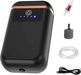 Aquarium Air Pump,Btinf Rechargeable&Portable Fish Aerator Pump,Lithium Battery Operated Fish Tank Air Pump with Air Stones,USB Air Pump for Tank for Outdoor Fishing, Power Cuts