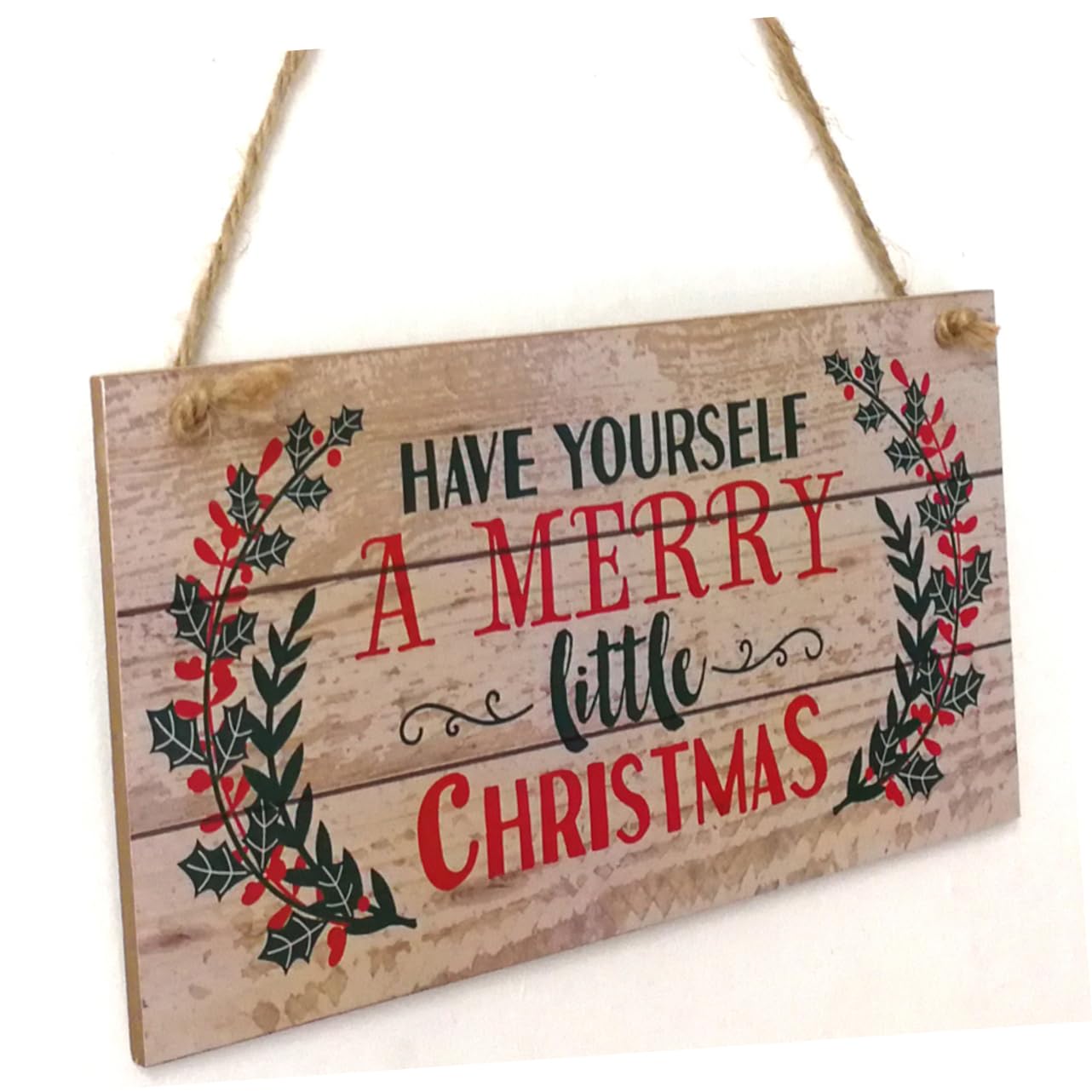 PRETYZOOM Adorno Navideño Colgante de Madera para Puerta de 20 X 10 X 0,5 Cm, Adorno Navideño para Fiestas y Ambiente Festivo Hogar
