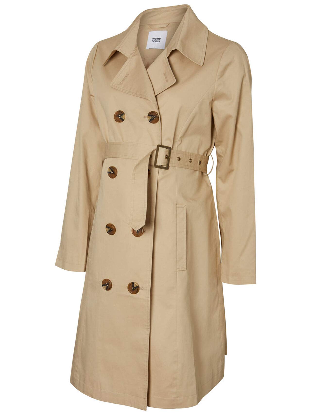 MAMALICIOUS Maternity Trench Coat, Brown UK Size XS