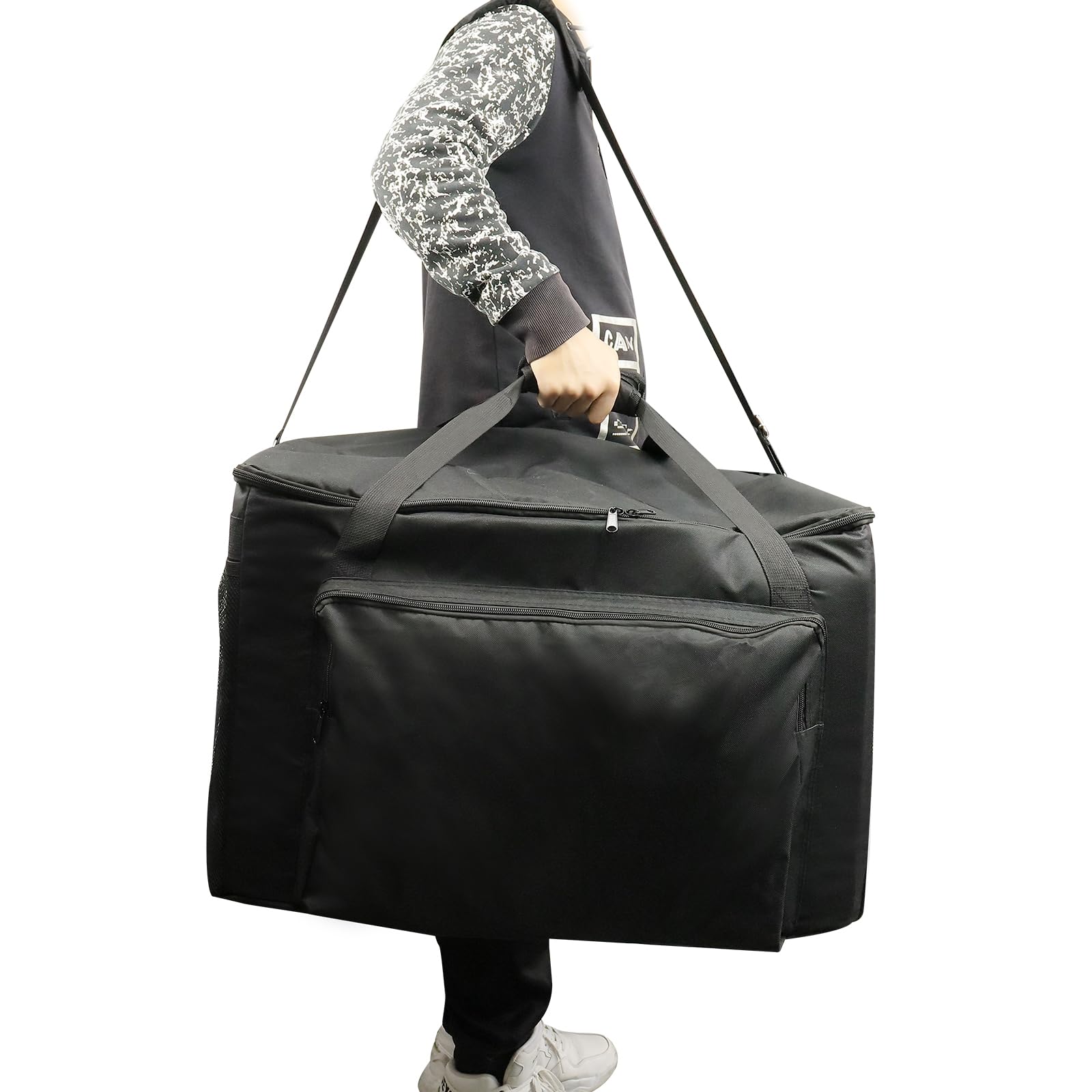 Grill-Tragetasche für Ninja Woodfire Outdoor-Ofen OO101EU, 600D Oxford BBQ Schutzstoff Tragetasche für Picknickzubehör, weicher Schutz, gepolsterte Griffe (nur Tasche)