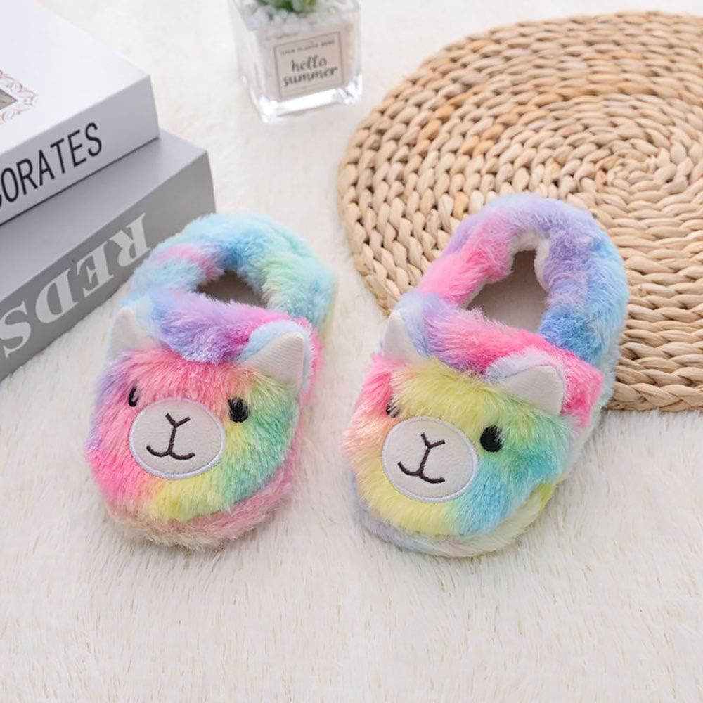 Enteer Baby Girls' House Slippers with Non-Slip Rubber