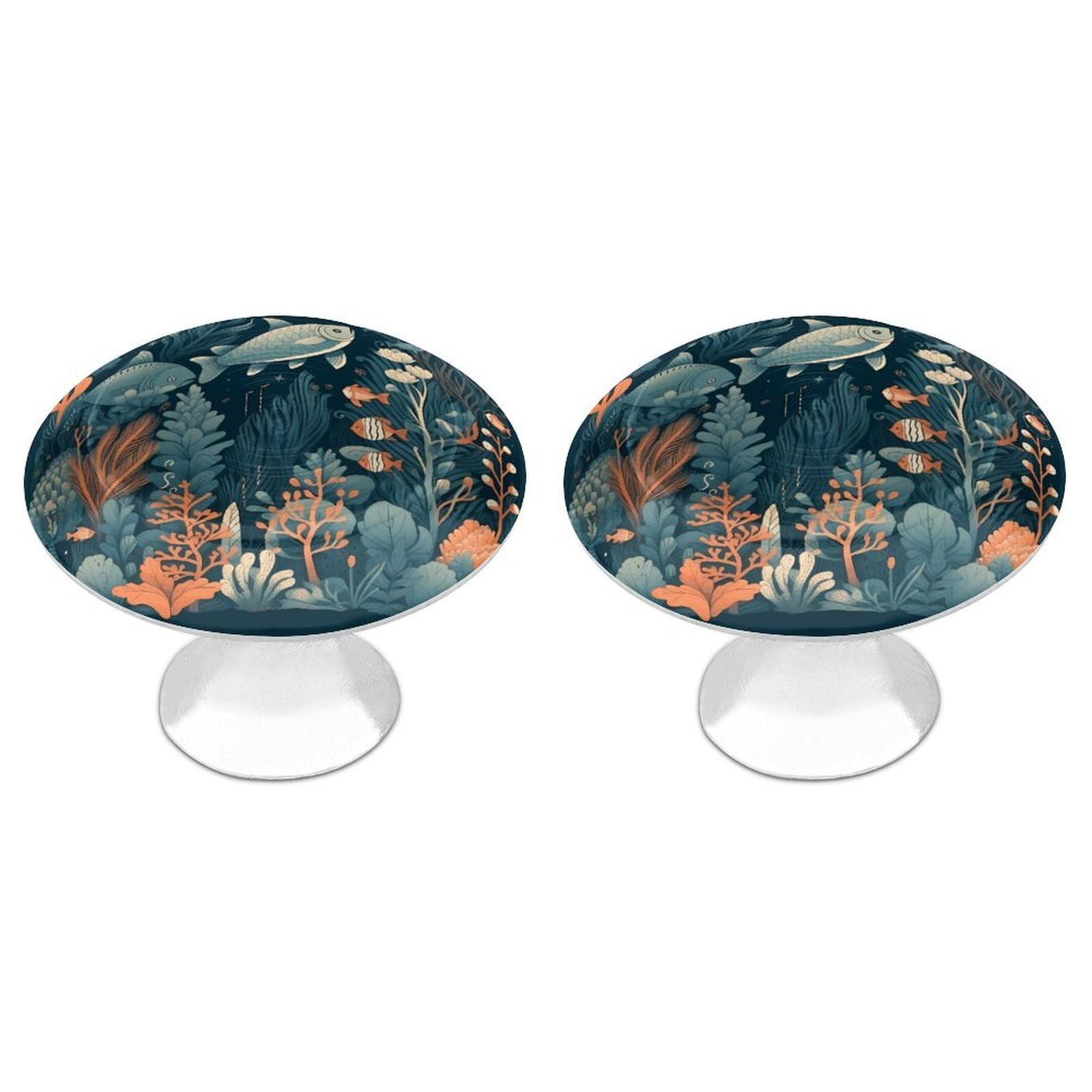 Ntvowpzo Cabinet Handles Round Drawer Pulls Hand Drawn Sea Animals Dresser Knobs For Cabinets And Drawers Handle For Bathroom Cupboard Drawers Cabinet Pulls For Kitchen Door