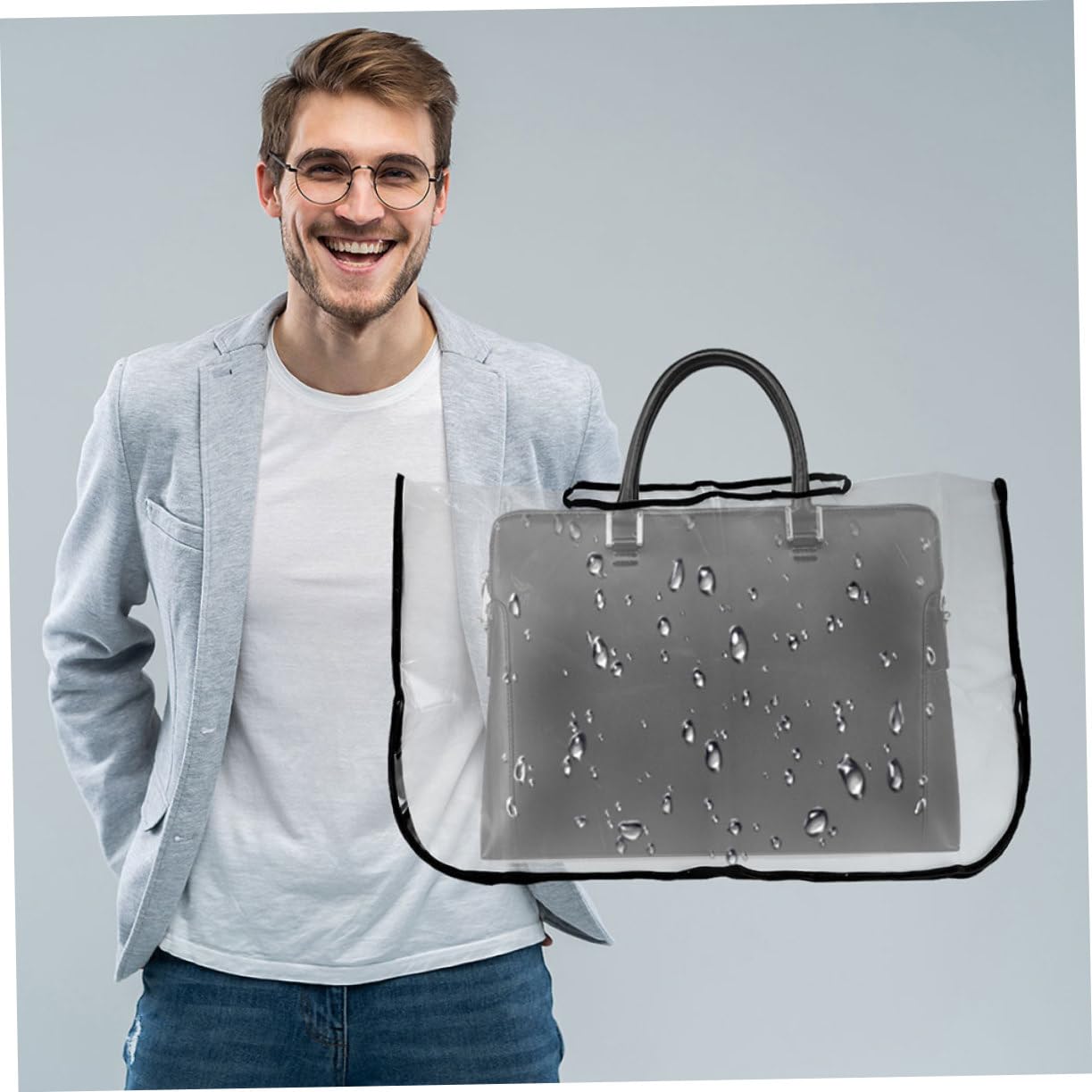 YARNOW 2pezzi Copertura Trasparente per Borsa Protezione Antipioggia per Borse Tote e Zaini Leggera e Facile da Trasportare