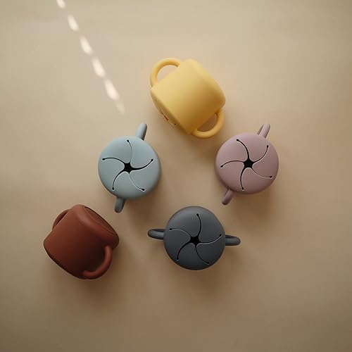 Miniatura 13 de mushie x Bluey Silicone Snack Cup | Contenedor de comida a prueba de derrames para niños pequeños y bebés (marfil azulado) Azul marfil,Bluey