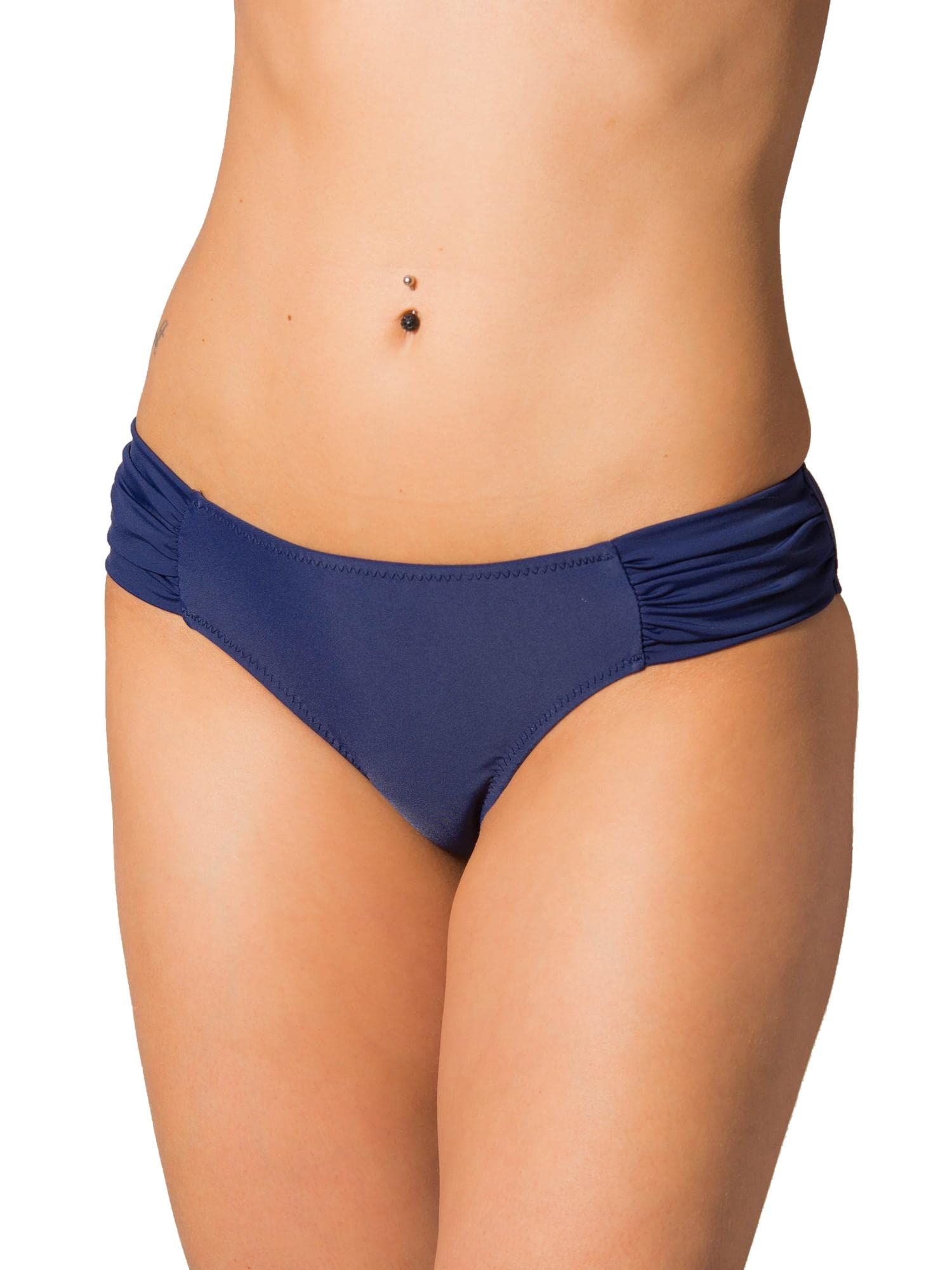 Aquarti Bragas de Bikini Talle Bajo Lateral Fruncido - Mujer