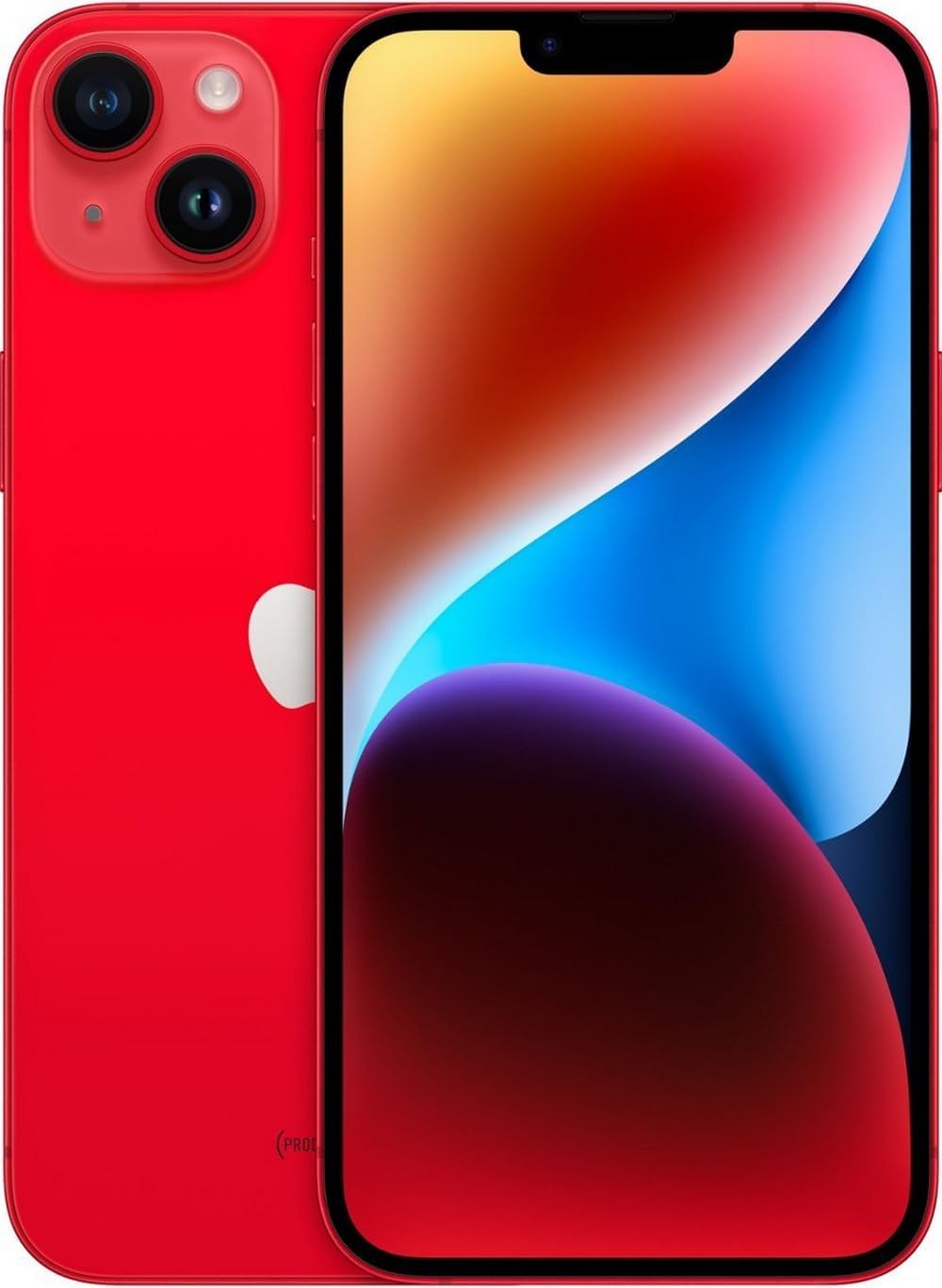 Apple iPhone 14 Plus, 128GB, PRODUCT Red - Unlocked (Renewed)