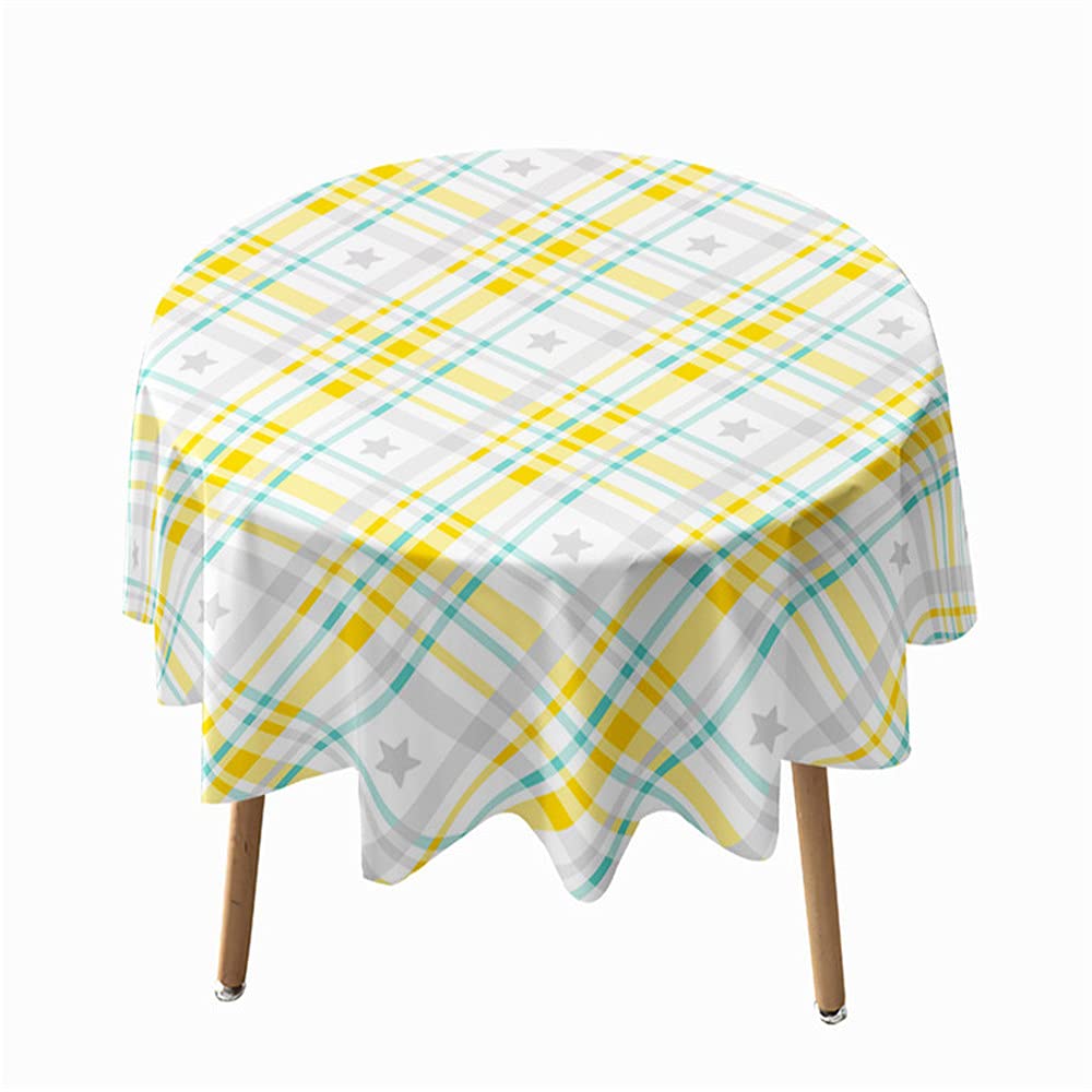 Highdi Noël Nappe Ronde Anti Tache Impermeable, Noël Nappe De Table De Décoration Pour Cuisine Picnic Party Jardin Table Protection Tables Pour Restaurants (Arbre De Noël Cloches,Diamètre 180cm