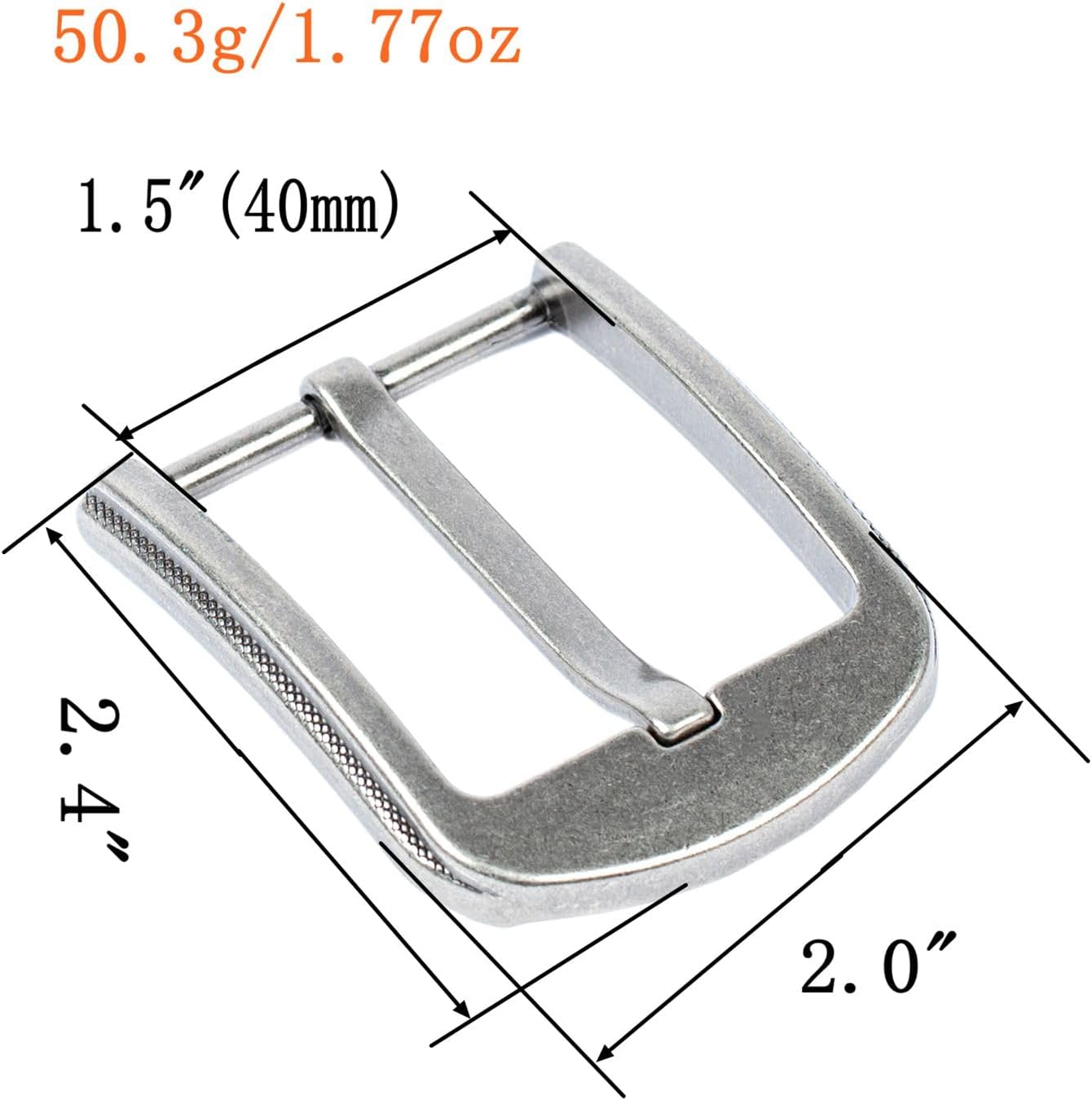 1.5"(38mm-40mm) Belt Buckle Men Replacement Single Prong Buckle Heavy Duty Belt Accessories - Image 3