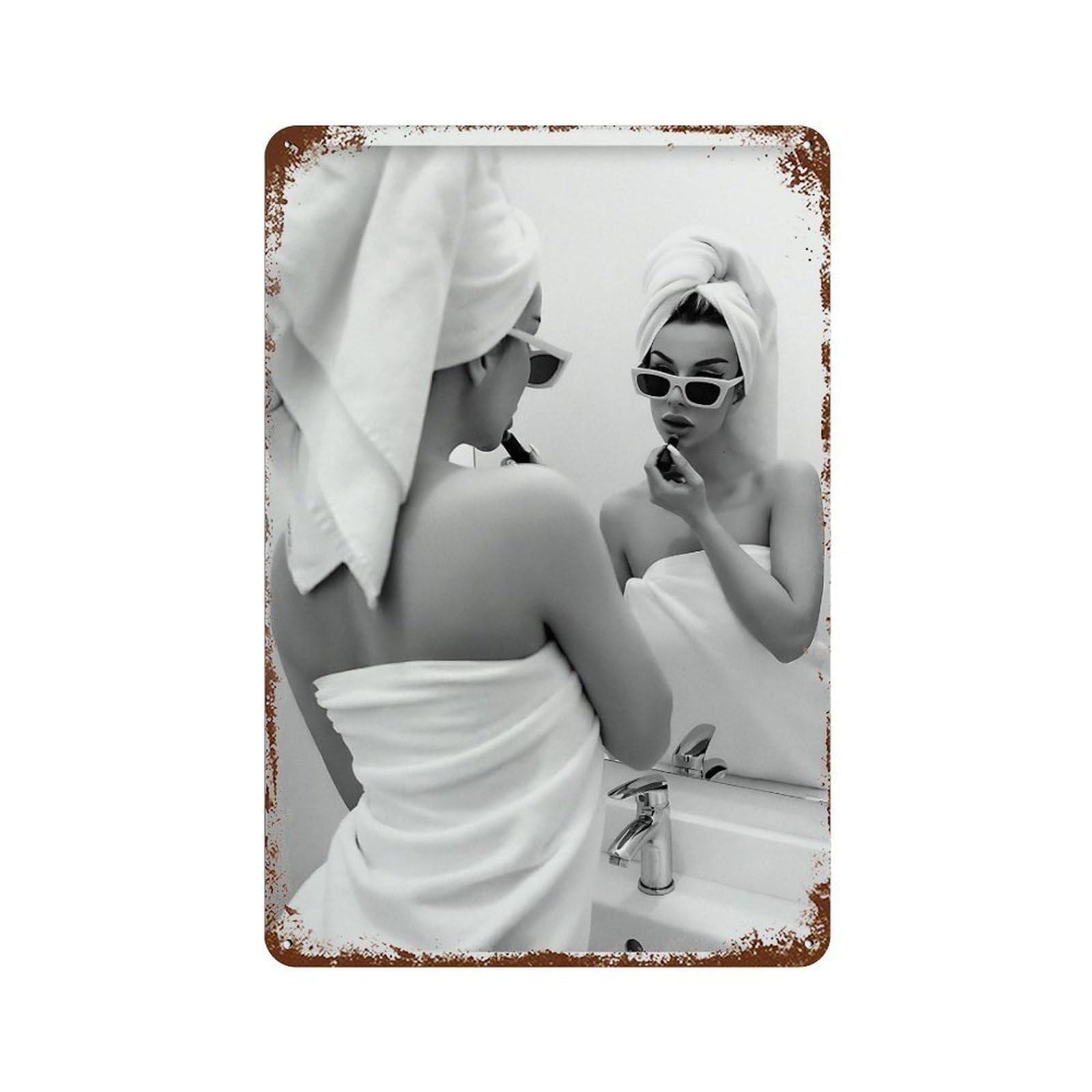 xiaoxiaoshen Makeup Poster Wall Decor Art Metal Tin Poster Modern Home Decor Art Home Bar Shop Decorations Vintage Sign 30x20cm