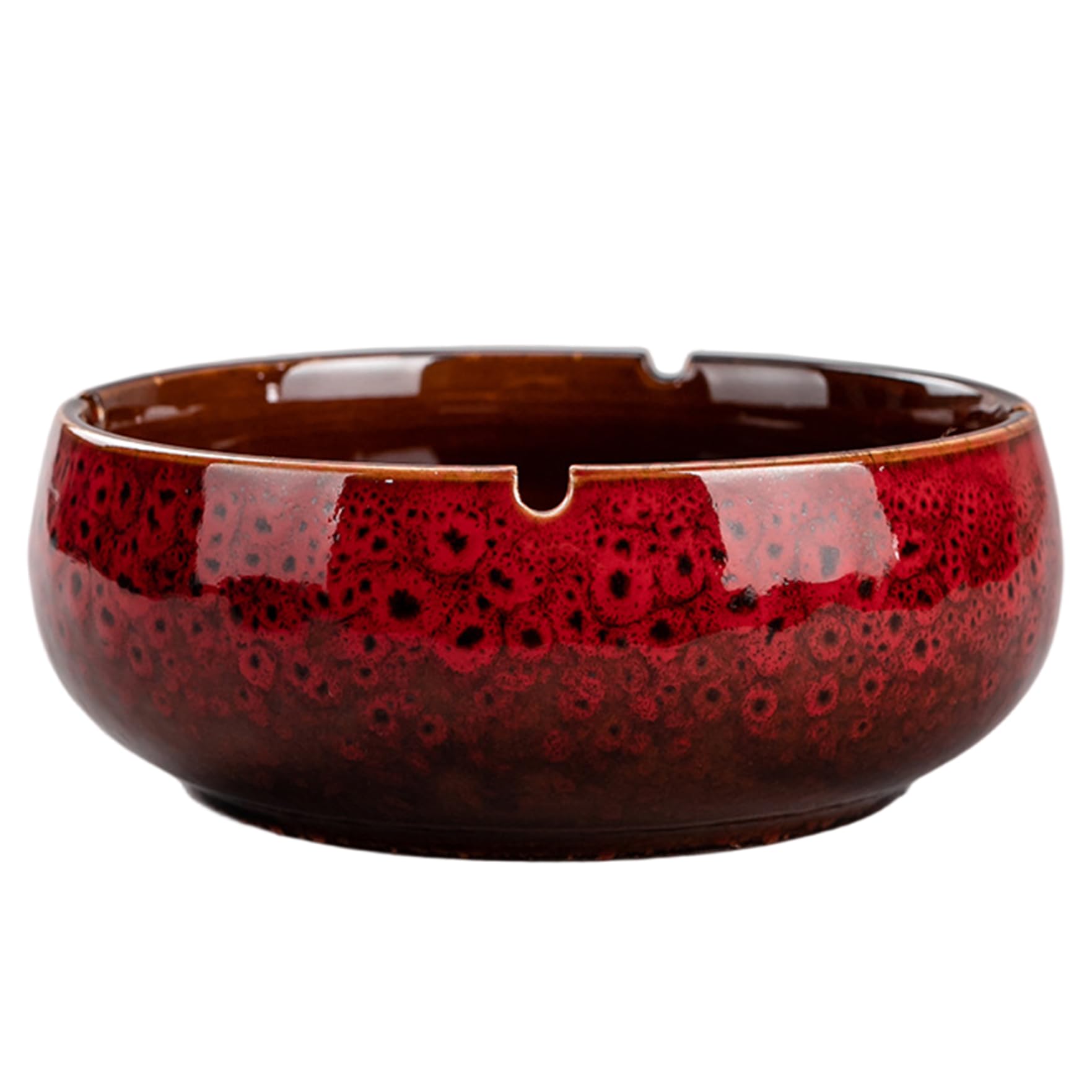 Pot de fleurs en céramique avec base antidérapante bol lotus stable rouge