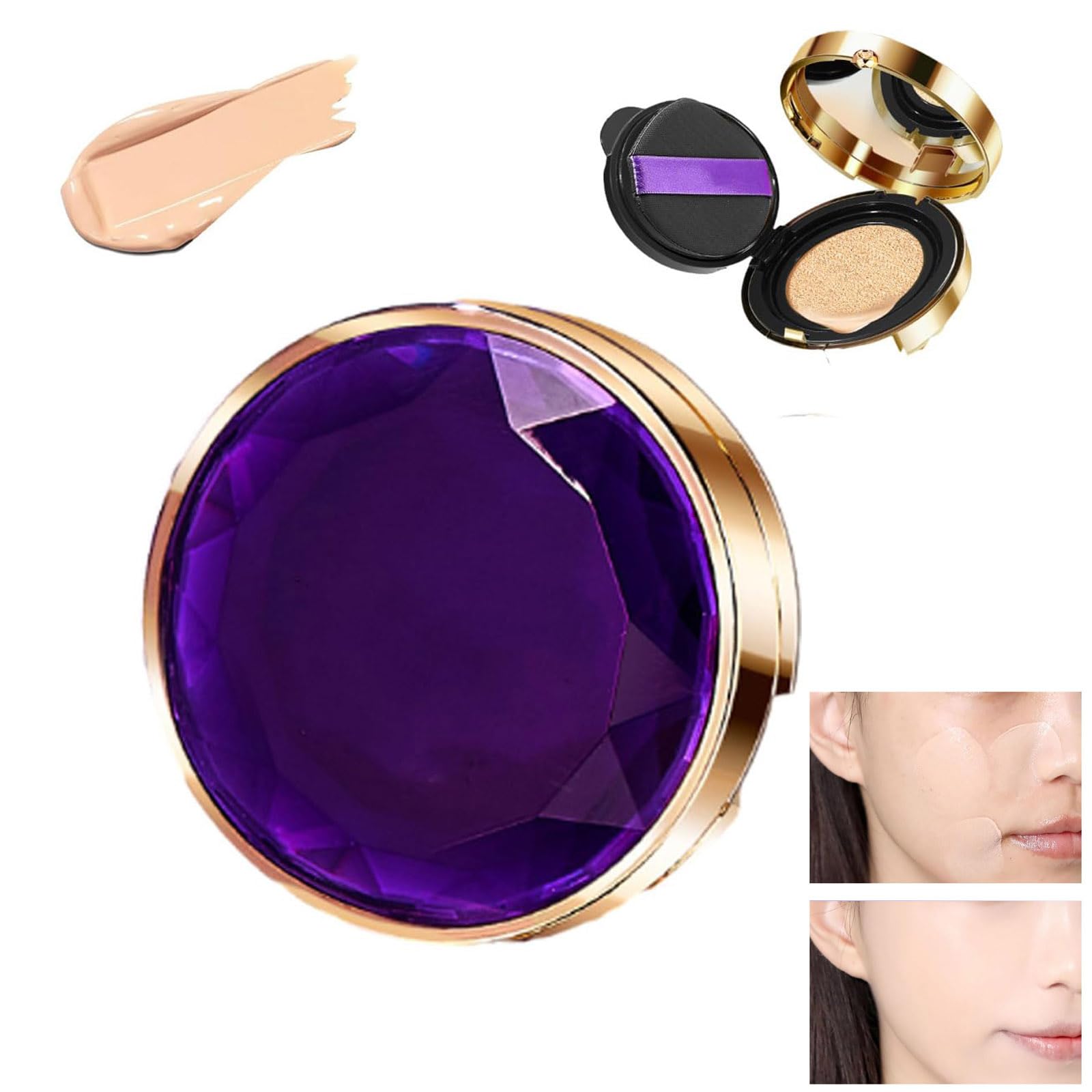 Evanesce Soft Matte Cream Concealer - Full Coverage Moisturizing Contour and Brighten, Soft Matte Cream Concealer Waterproof Powder for All Skin Types (Ivory White)