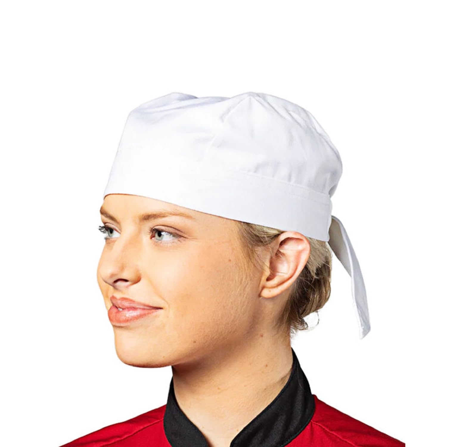 Premium Scrub Cap/Chef Cap Unisex with Sweat Band Doctor Skull caps White-image-2