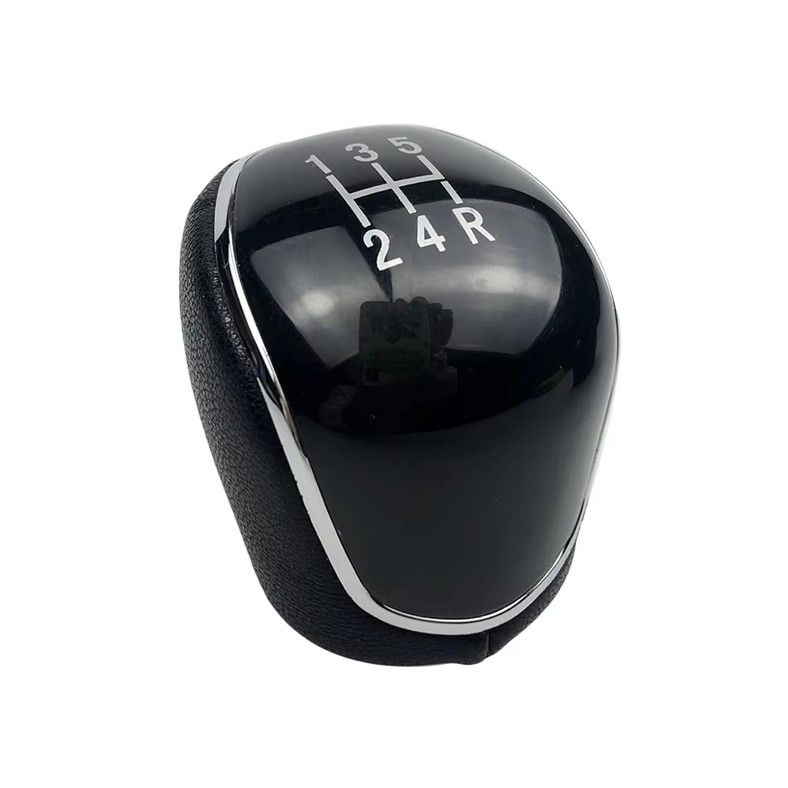 Qmtvfsrh 5 Speed Black Knob Car Gear Shift Knob Manual Gear Shift Knob With Pu Gaiter Boot Cover For Mondeo 4 Mk4 Iv 2007-2014 Shifter Lever(5 Speed Black Knob)