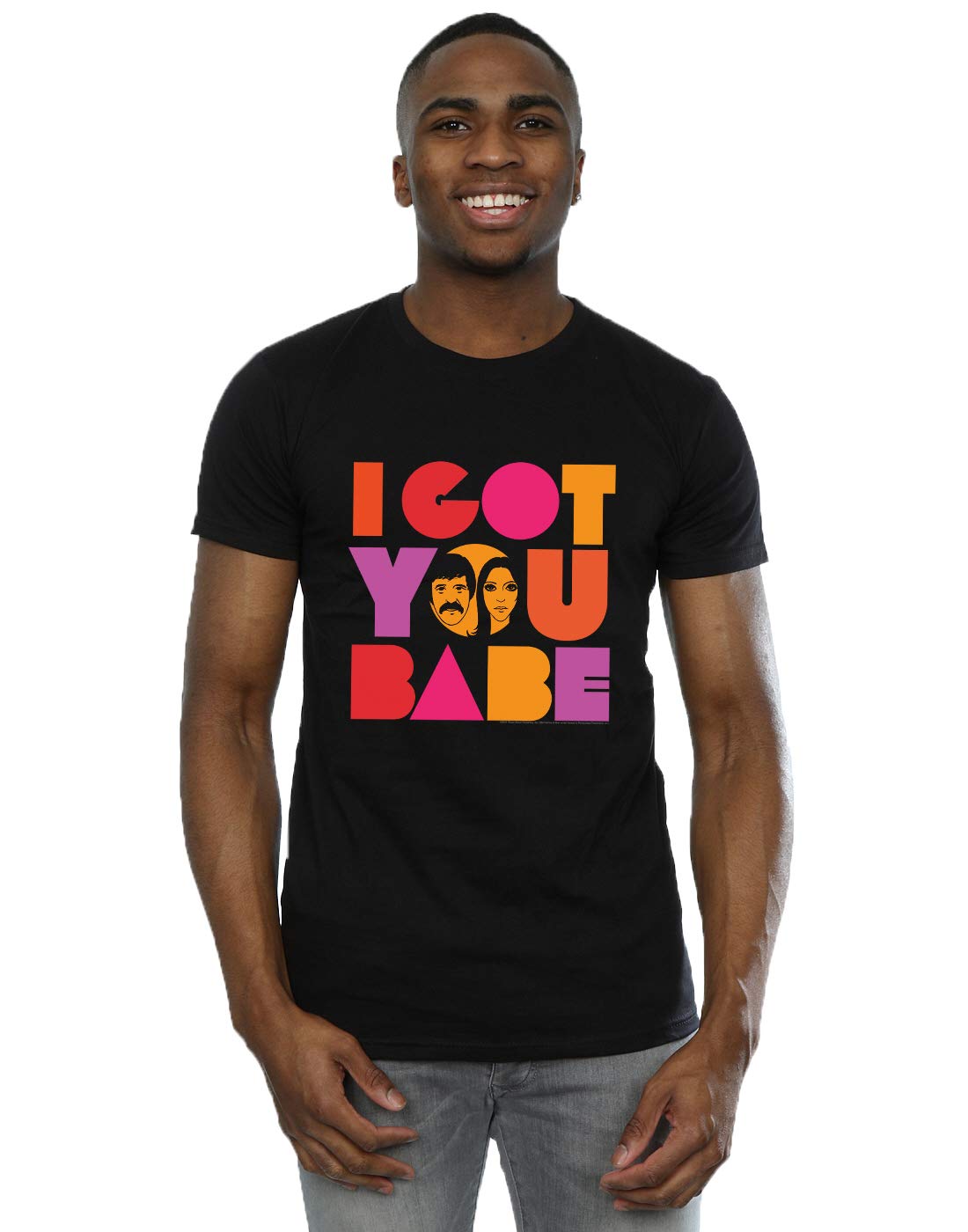 Absolute Cult Men's Black Sonny & Cher I Got You T-Shirt XXX-Large