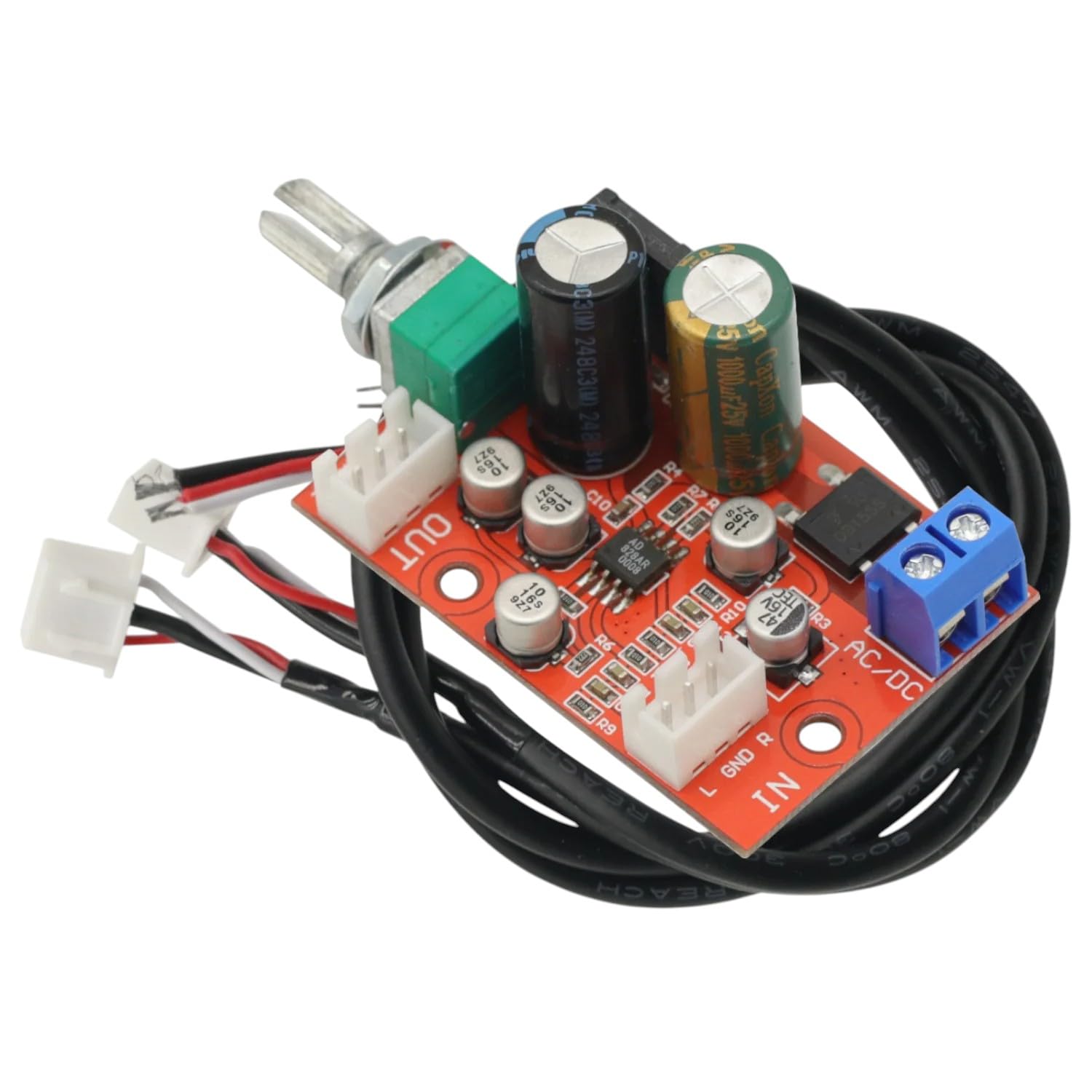 Ac/dc AD828 Dynamic Microphone Stereo Preamp Power Amplifier Preamplifier Board Module with Volume Control New 2025 for Arrival High Reliable Electronic Component, Precision, Stable Performance