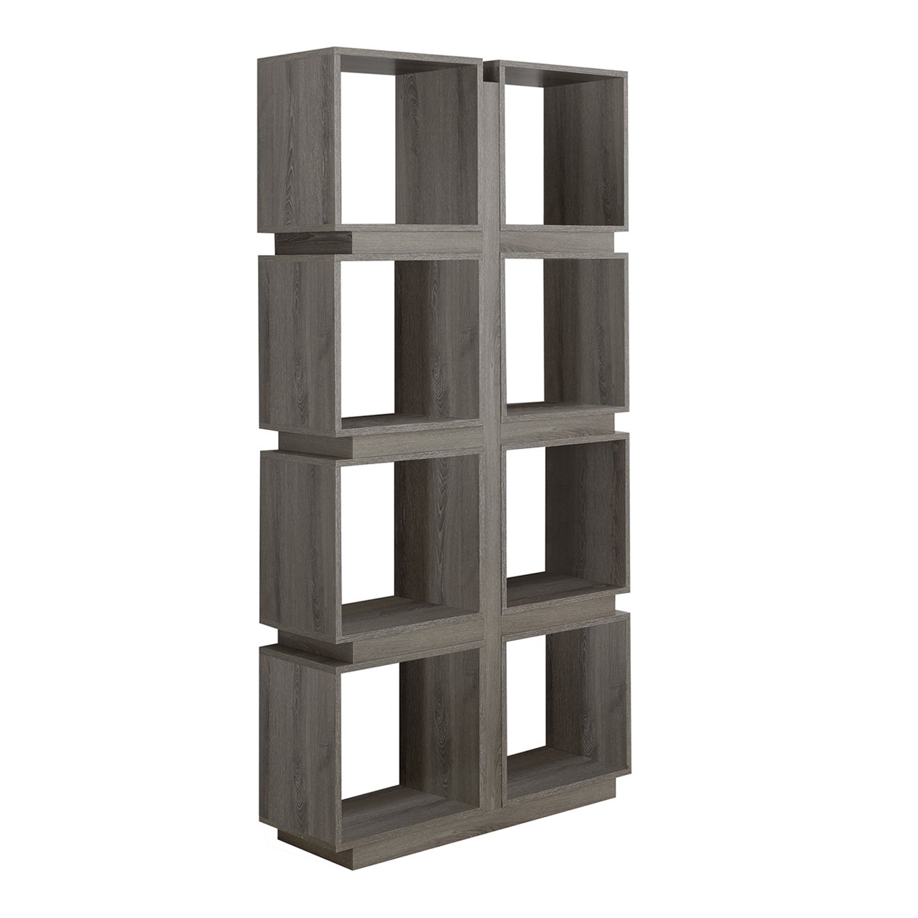 Amazon Com Monarch Specialties Dark Taupe Reclaimed Look Bookcase 71 Inch Furniture Decor
