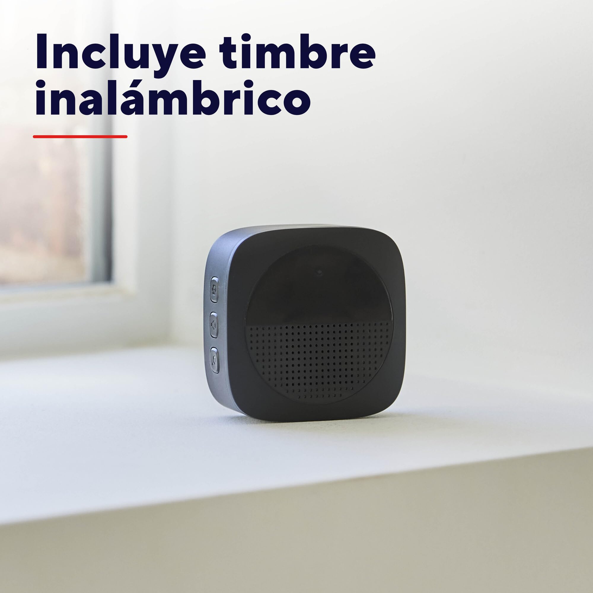 Trust Timbre Exterior Inalámbrico con Cámara 2K HD 3MP y Chime, 2.4GHz WiFi, Audio Bidireccional, Detección de Personas, Impermeable, Visión Nocturna, Control vía App, con Timbre Inalámbrico, Negro