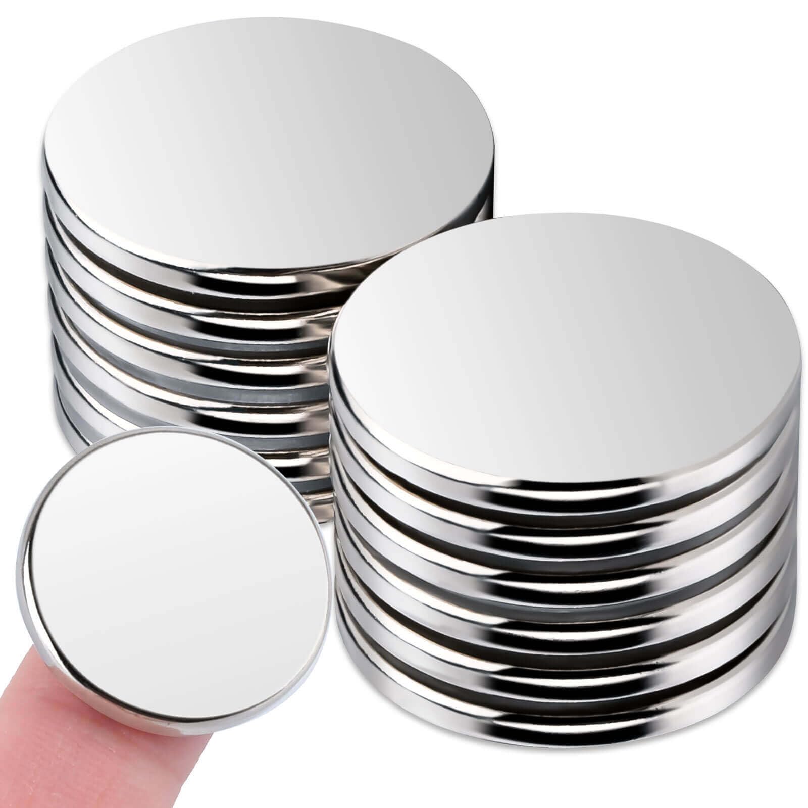 Super Strong Fridge Magnets, 20x3mm Neodymium Disc Magnets Large Refrigerator Magnets, Muti-Use Rare Earth Magnets Heavy Duty for Crafts, Small Notice Board Magnets, DIY, Office, Whiteboards Magnets
