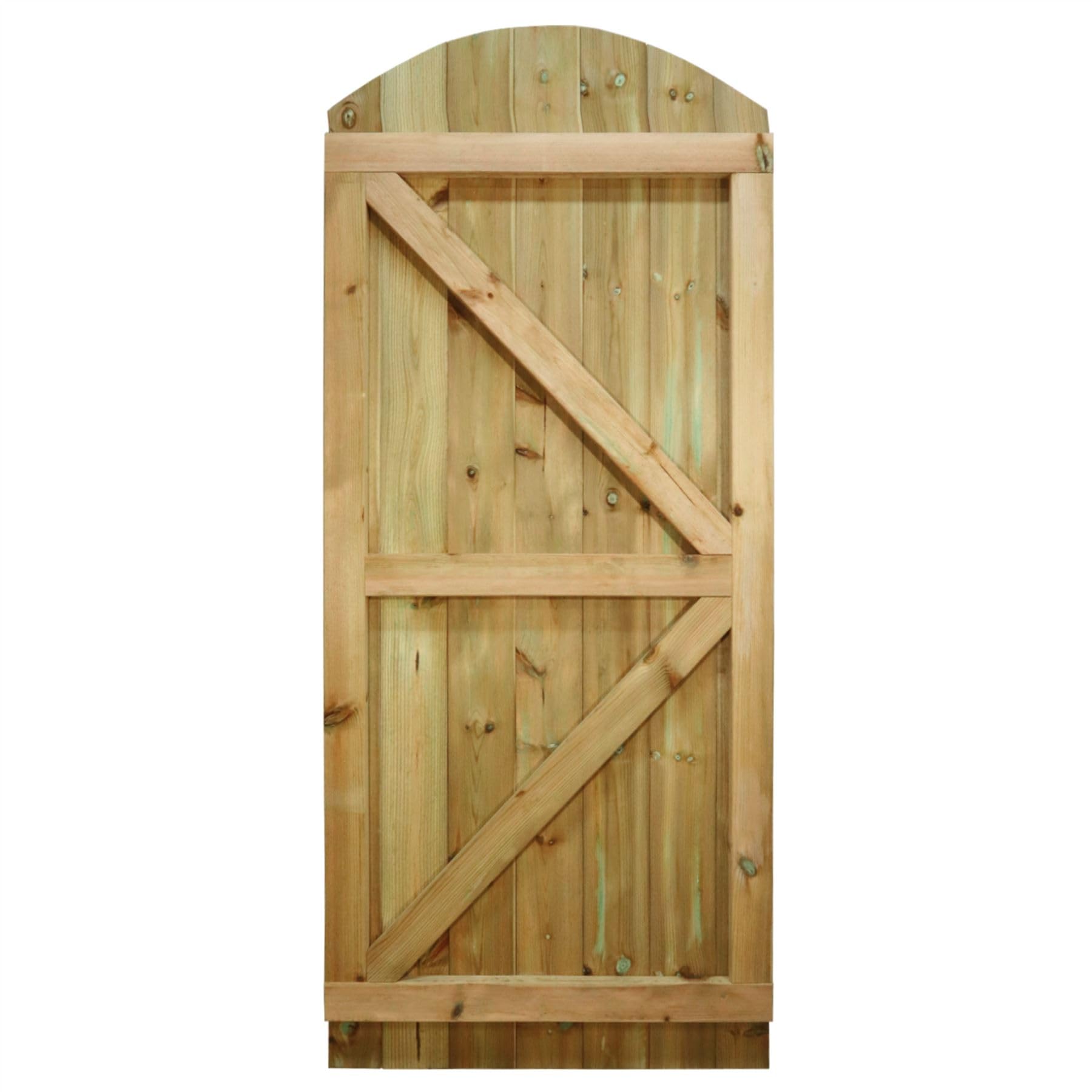 Made to Measure 6ft Wooden Garden Gate, Custom T&G Fully Framed Arch Top Treated Timber Door for Outdoor Pathway Home Access, MAX 180cm High x MAX 75cm Wide