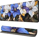 【MOUVEMENTS RAPIDES】 : La surface de ce tapis de souris gaming est fabriquée en tissu fin haute densité, optimisé pour des mouvements rapides tout en conservant une excellente vitesse et un contrôle précis, que ce soit pour le travail ou les jeux. Compatible avec tous les types de souris.