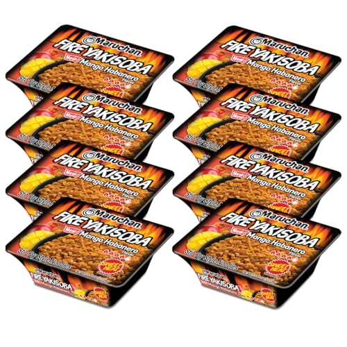 Image of Maruchan Yakisoba Mango Habanero, Japanese Instant Ramen Noodles, 3.93 Oz, 8 Count