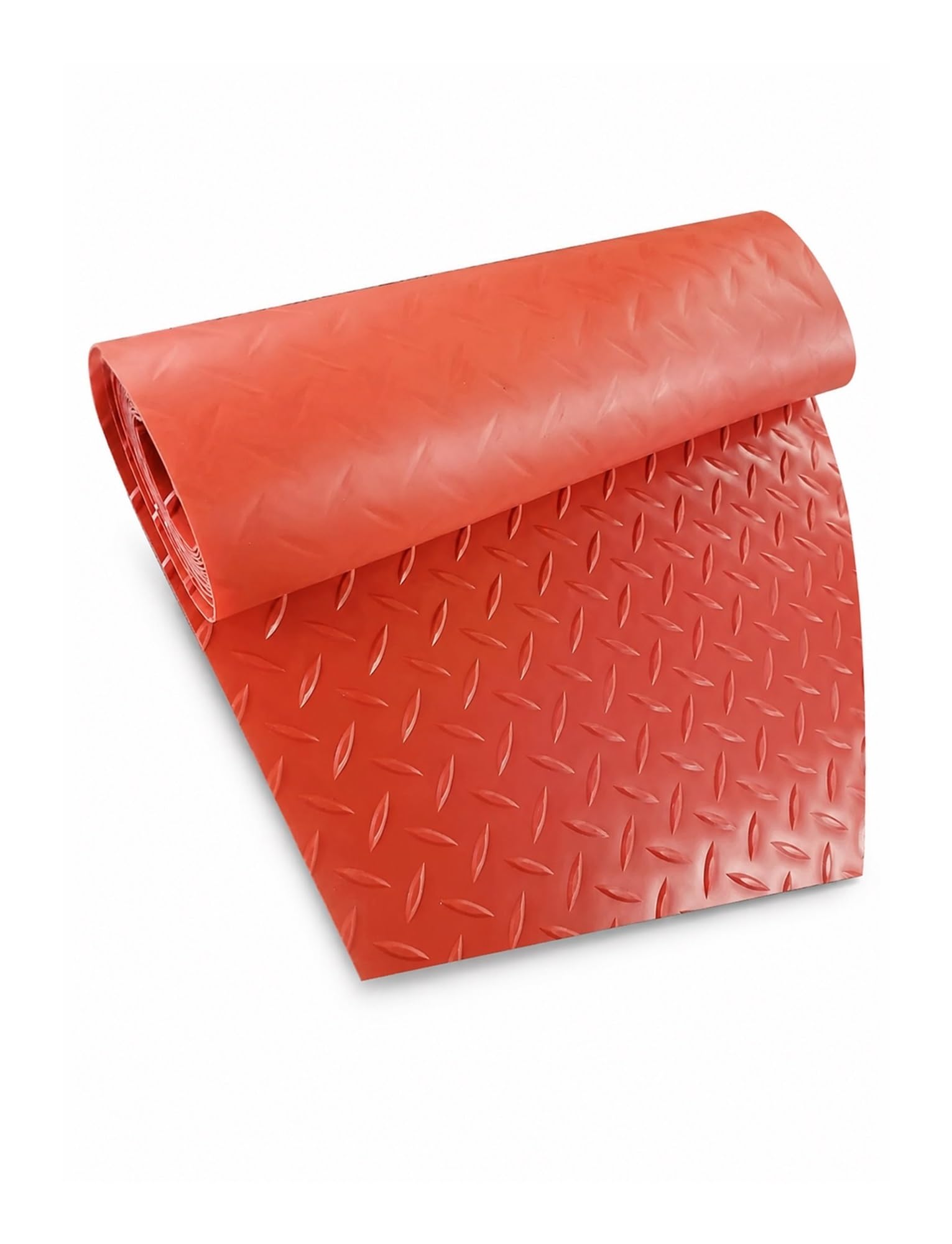 Rouleau de tapis de cuisine pro en PVC, étanche et antidérapant 1,2 mm | Sol souple découpable à relief pour restaurant, garage, atelier, couloir et espace utile(Red,120x700 cm)