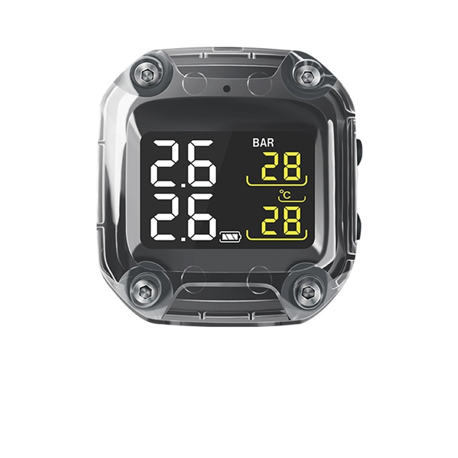 Sistema di monitoraggio Pneumatici TPMS for Moto Wireless LCD Digitale con Due sensori Esterni/Interni Facile da installare(TH)