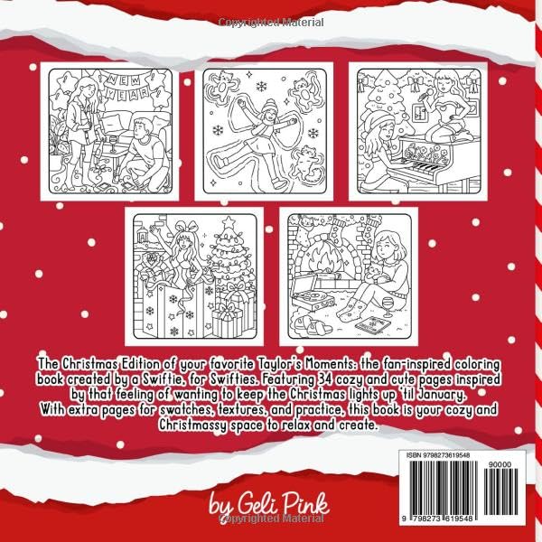 Taylor’s moments Christmas edition coloring book: Color all the Christmas magic with a swiftie twist - Image 2