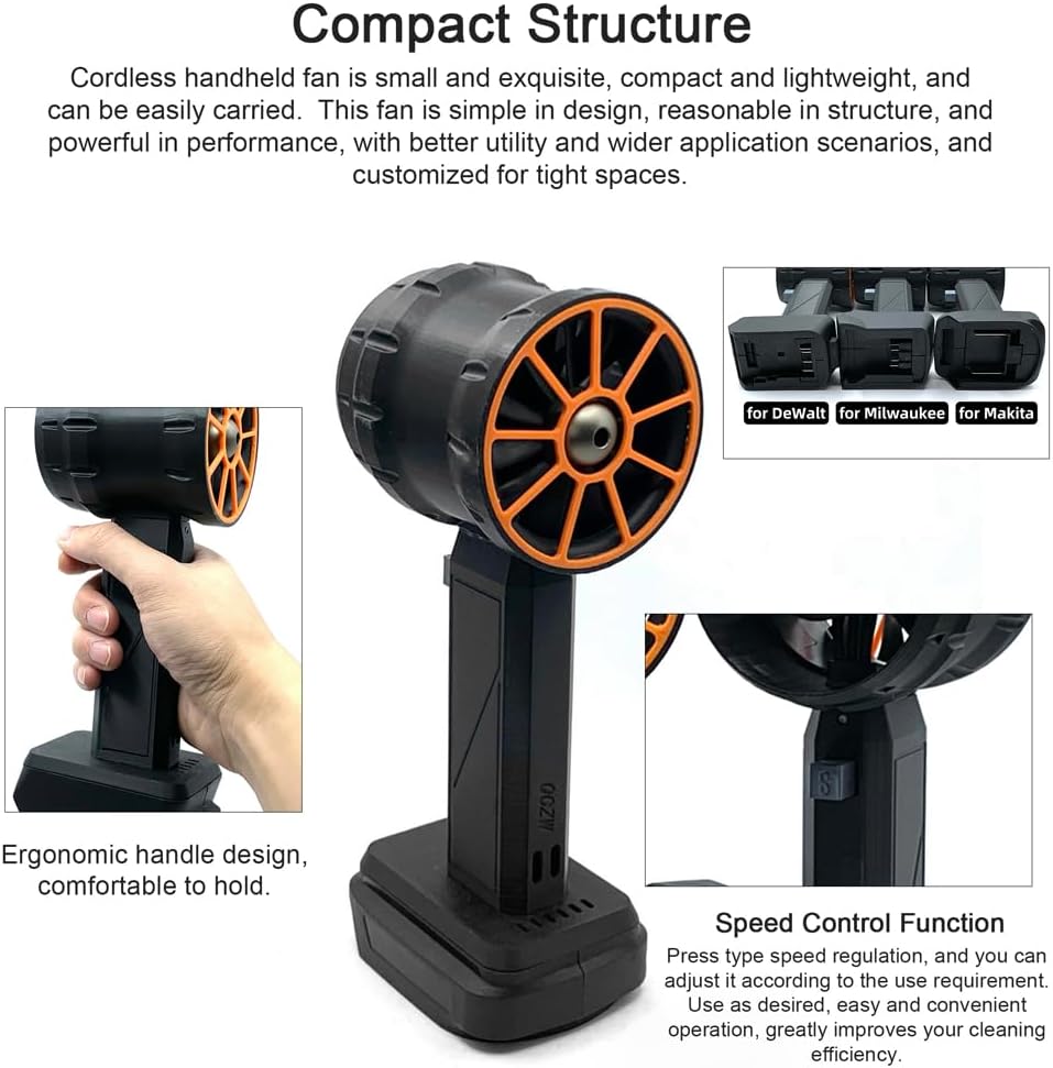 Handheld Ducted Turbofan 64mm Brushless Motor Jet Fan 2200g Thrust Car Washer High Power Dust Blower Keyboard ing