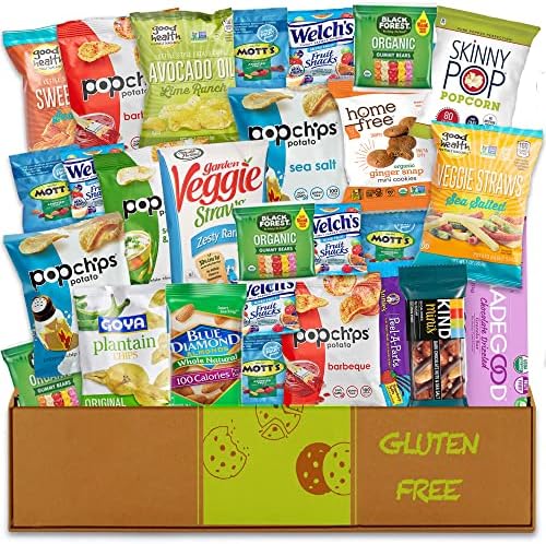 Mostly Gluten Free Crave Box - 21 Count - 20 Gluten Free Snacks - Snack Crave Box - Graduation Food Gift, Birthday, Thank You, Office, College, Camp