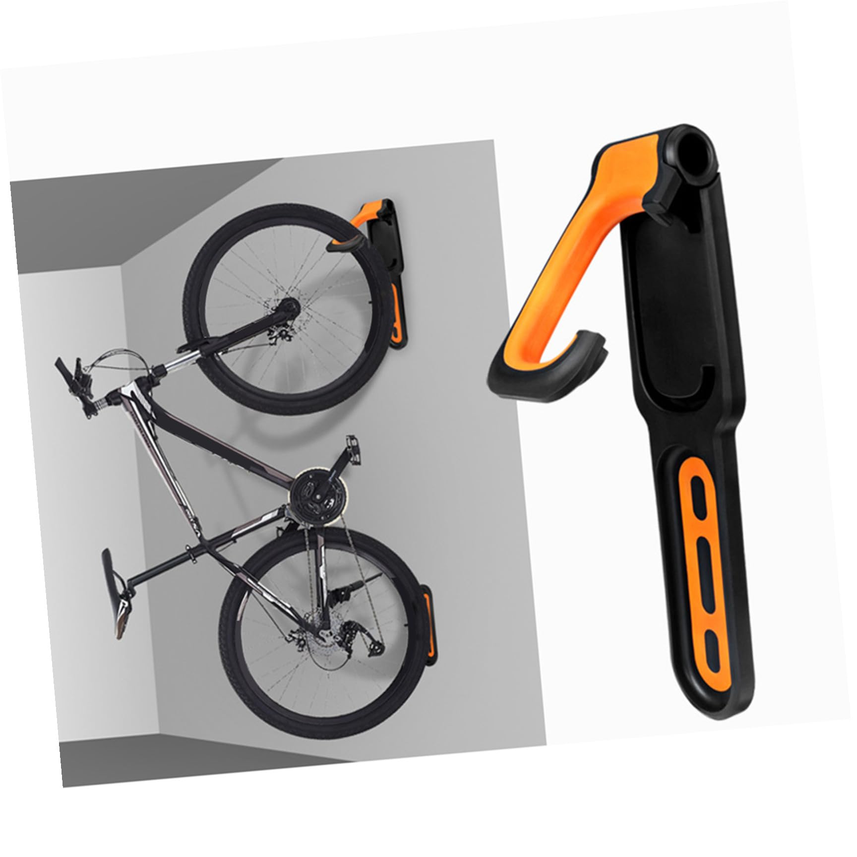 BESPORTBLE Supporto da Parete per Bici in Abs 2pezzi Funzione Antiscivolo e Antigraffio per Bicicletta Strada Elettrica in Nero