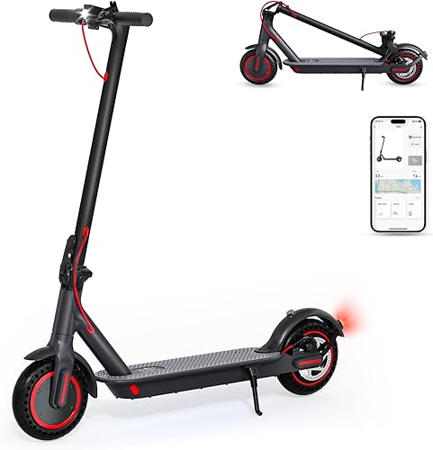 Electric Scooter Adults Teens, 500W Peak Motor, 20 Miles Range, 15.5Mph eScooter, 8.5" Tires, Dual Braking System, Portable Folding Commuting