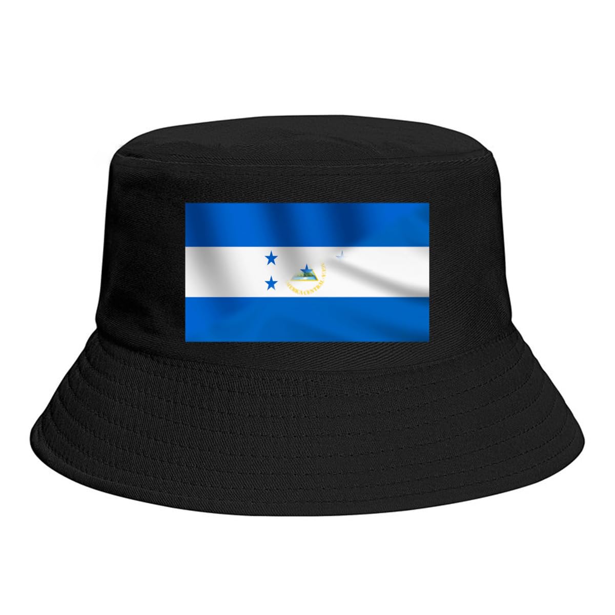 Half Honduras Half Nicaraguan Nicaragua Flag Bucket Hats Fashion Sun Cap Packable Outdoor Fisherman Hat for Women Men