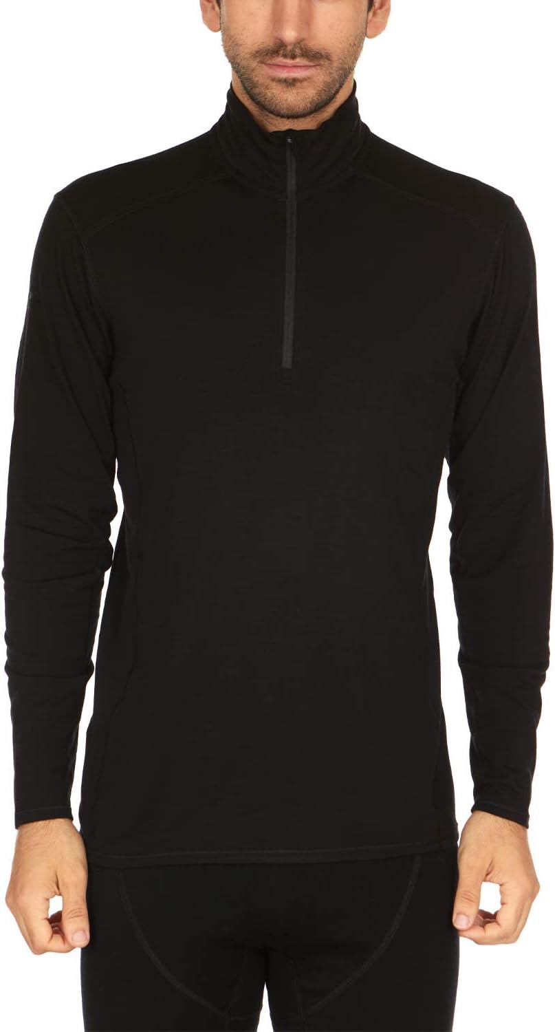 Minus33 Merino Wool Woolverino Micro 1/4 Zip Men's Mock Neck - 84% Merino Wool, 12% Nylon, 4% Spandex