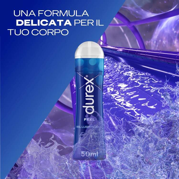 Durex Masturbatore Uomo, Sex Toy Morbido e Waterproof, Facile da Pulire, 3 Modalità Effetto Bocca, 7 Modalità di Vibrazione + Durex Gel Feel Lubrificante Intimo a Base d’Acqua, 50 ml