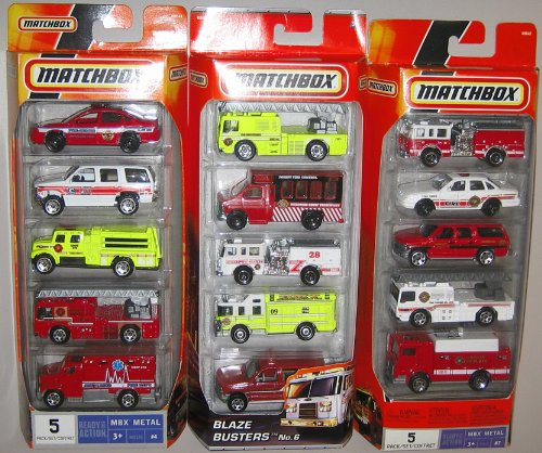 Amazon | Matchbox 5 Fire Truck Vehicles New | ミニカー・ダイ