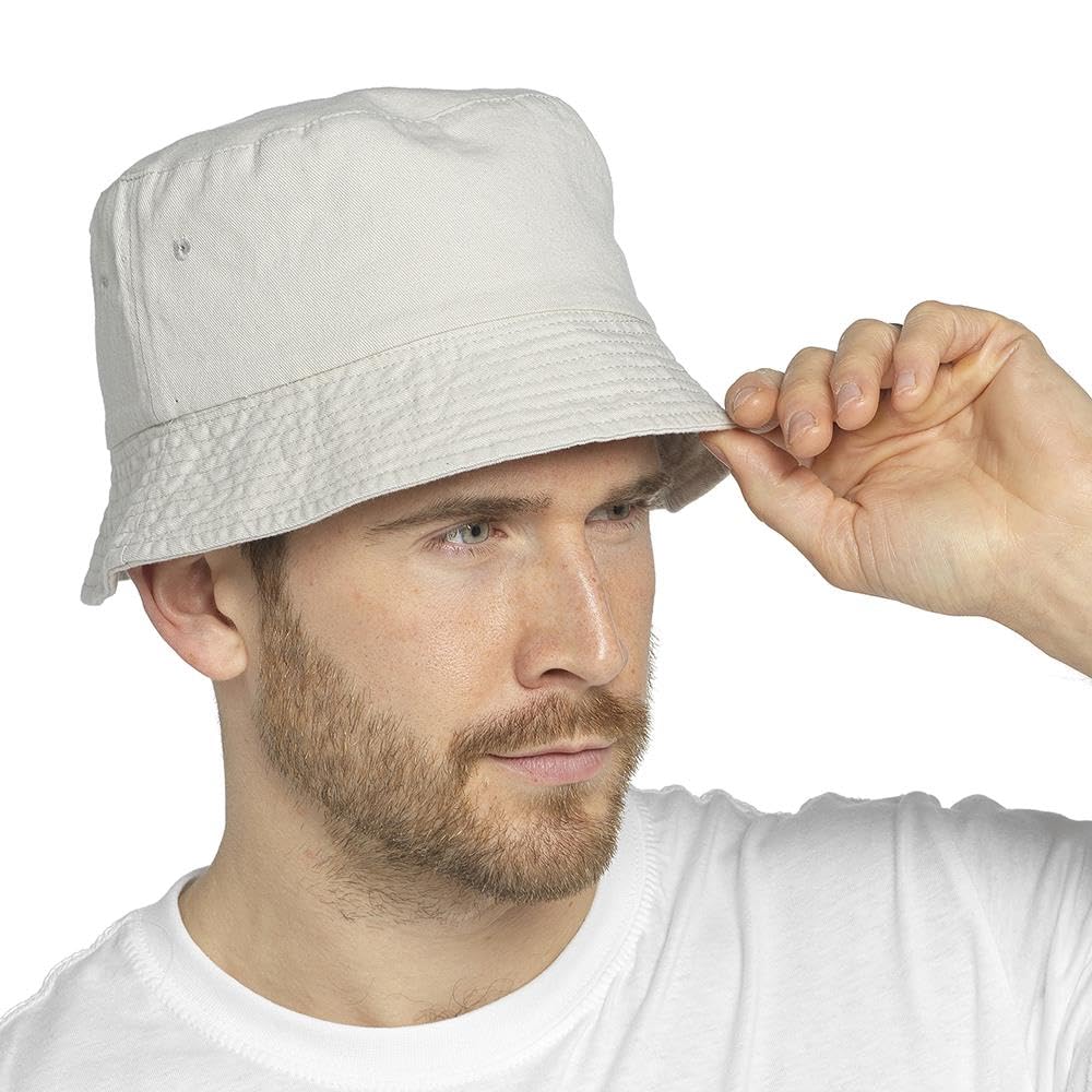 A2z Men's Beige Bucket Hat Summer Foldable - Bucket Hats Az4816 L/Xl