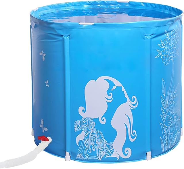 Portable Bathtub, Folding Spa Bathtub for Adults, 78 cm Freestanding Soaking Tub Non-Inflatable Ice Bathtub