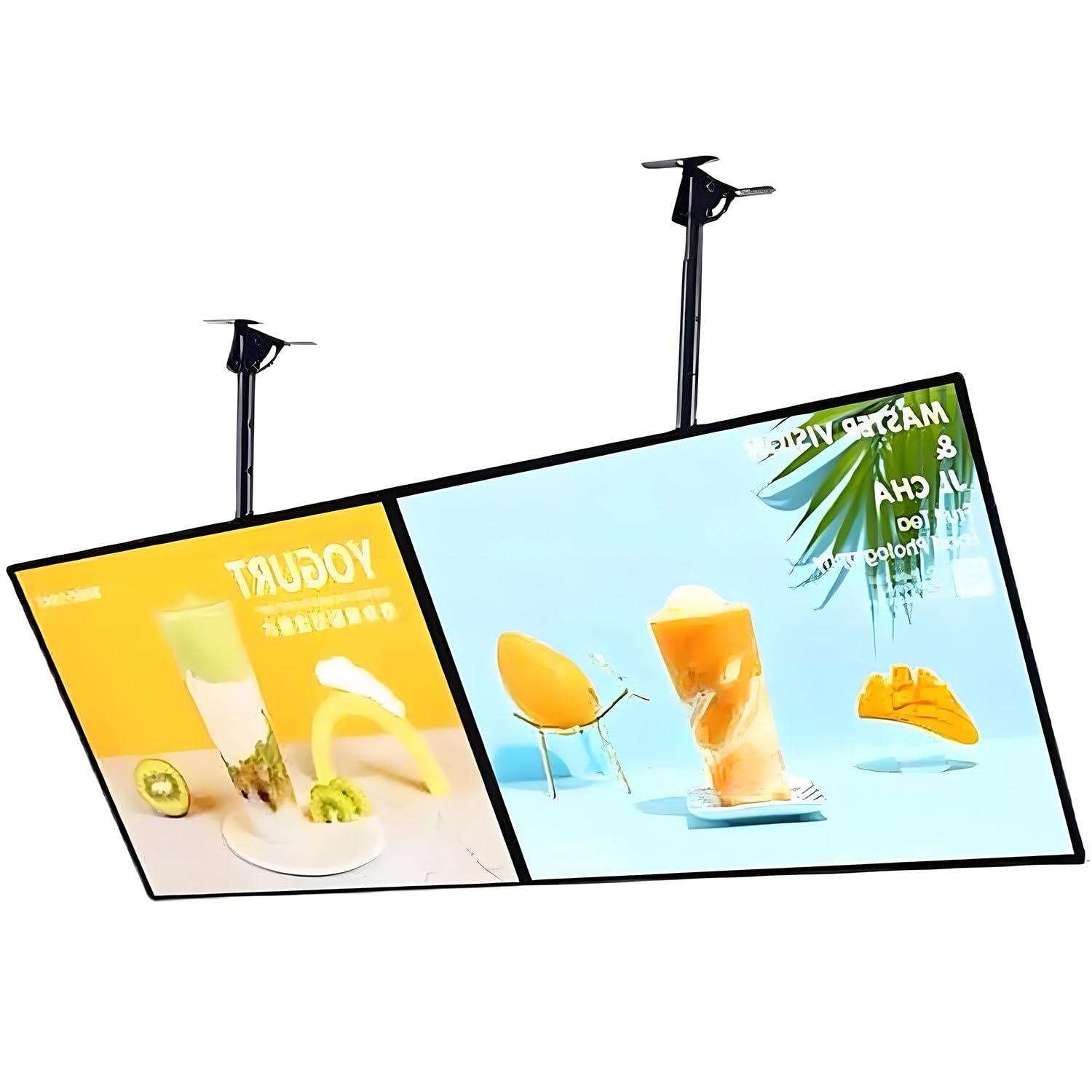 Caja de luz publicitaria iluminada para exhibición de tablero de menú, cartel de valla publicitaria montado en la pared para restaurante, tienda de comida rápida, fácil instalación